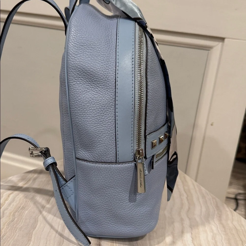 Michael Kors Kenly Blue Leather Studded Backpack